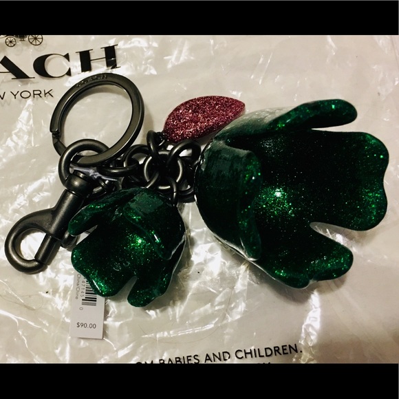 Coach Accessories - COACH New York glitter keychain. NWT